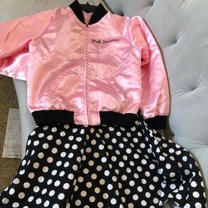 Halloween 50's Pink Ladies jacket and skirt